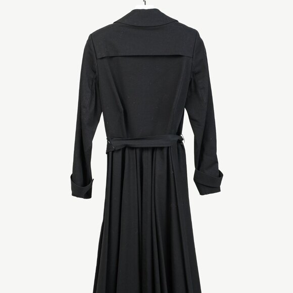 Tavan & Mitto Black Full Skirt Trench Coat - Picture 2 of 9